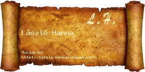 László Hanna névjegykártya