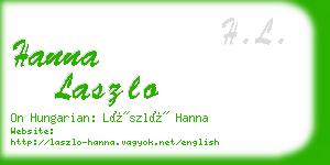 hanna laszlo business card